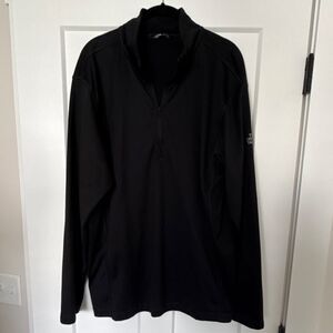The North Face Men's XL Black 1/4 Zip Mock Neck Pullover 100% Polyester